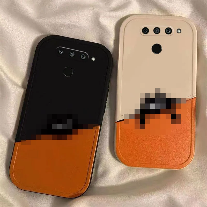 

Suitable For Lg V50 Thinq Phone Case Cute Contrasting Black Orange Anti Drop PhoneShell