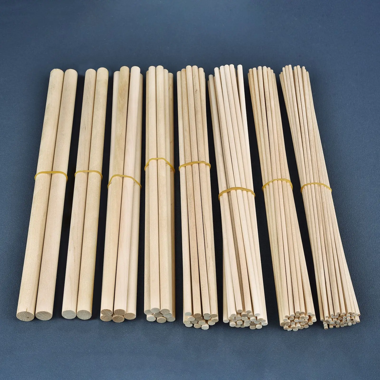 2-50pcs Round Wooden Stick For Craft Food Ice Lollies And Model Making Cake Dowel Kids DIY Building Model Tools 10/15/20/30cm