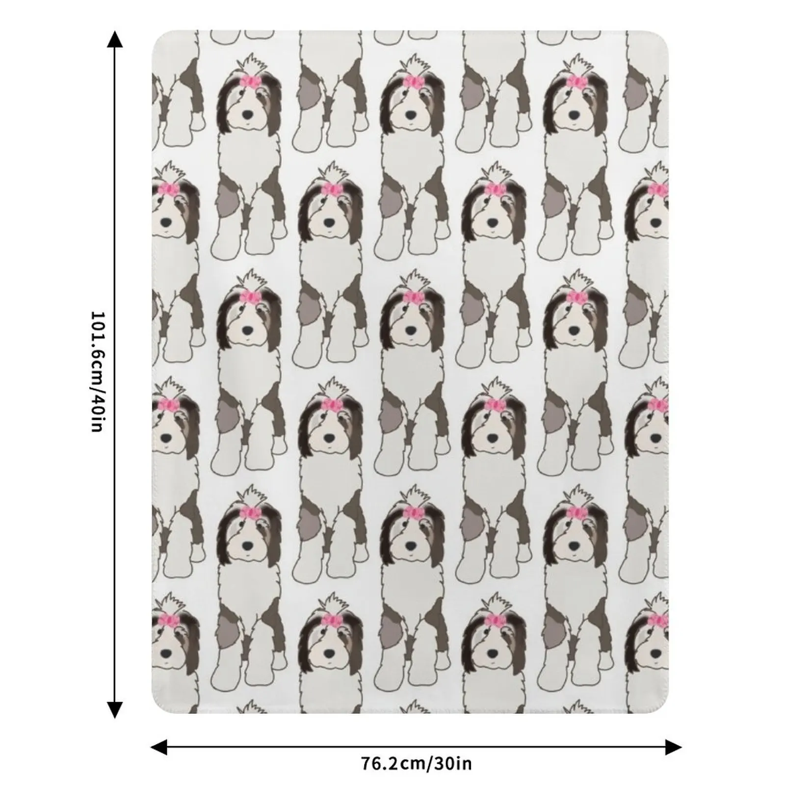 Плед Sheepadoodle 2, теплый плед, подарок на годовщину (art.: 3920dc2ea1e16) - 3920dc2ea1e16