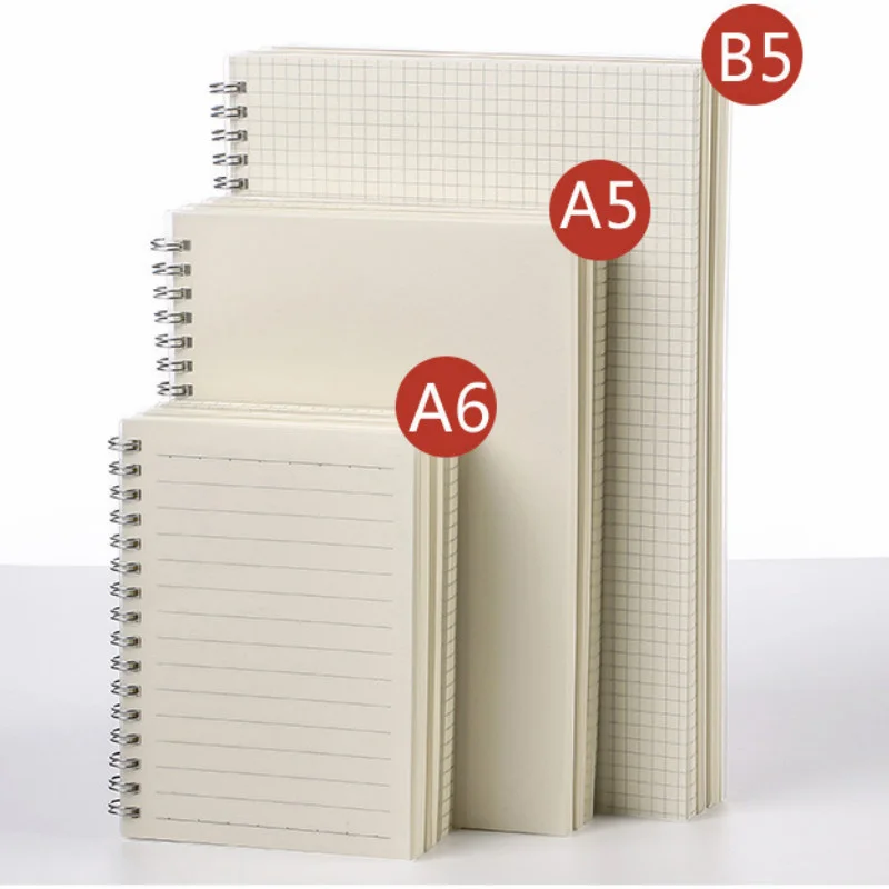 

Creativity Simplicity Transparent Coil Notebook A6 A5 B5 Grid Lines Blank Dot Matrix PP School Supplies