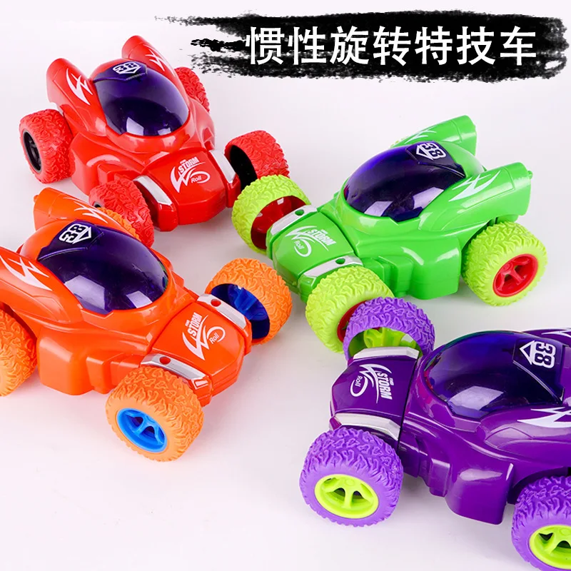 

Children Boy Car Toy Inertial Car Can Stand Rotary Car Children's Toy Rollover Car Toys for Boys Gifts