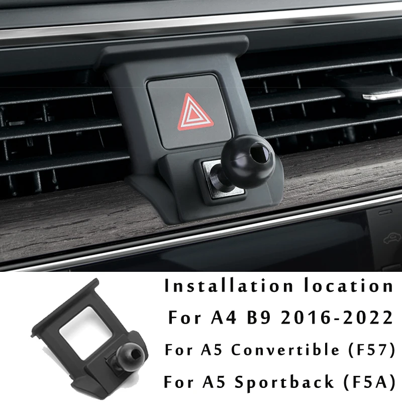 adjustable car phone mount holder for audi a4 b8 b9 a5 convertible sportback 8f 8ta 8t f5 car interior accessories free global shipping