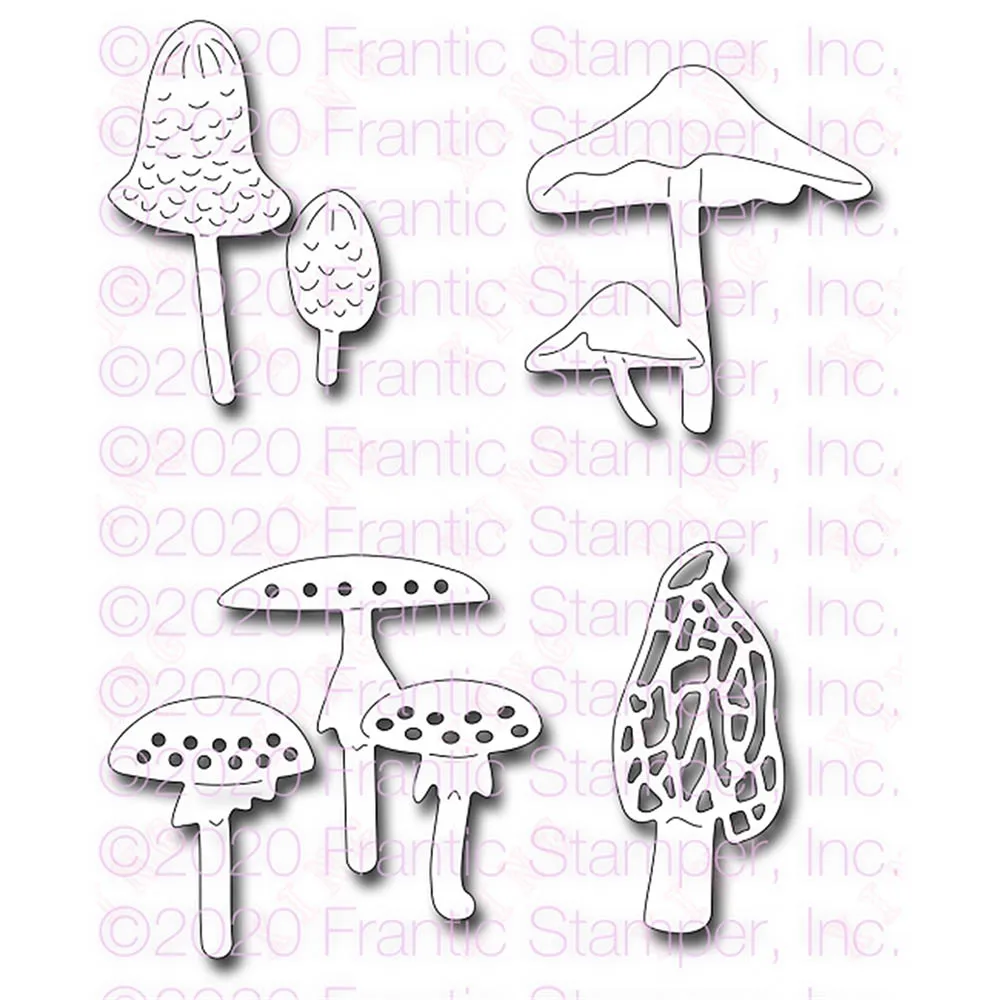 

Diy Scrapbook Album Embossing Decorative Template Christmas Arrival New Metal Cutting Dies Handmade Forest Mushrooms Craft Molds