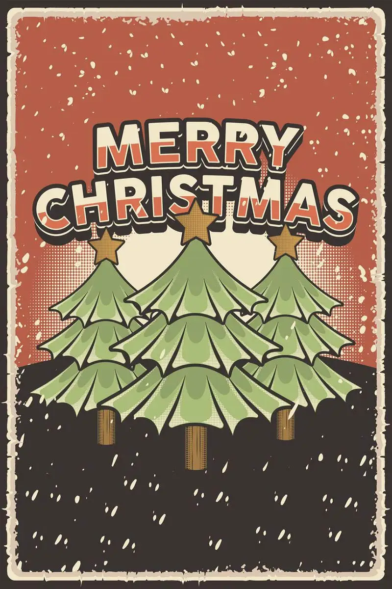 

Рождественская елка, декор для стен, украшение комнаты, Ретро винтажный металлический знак, Жестяная Табличка для творчества, мужская пещер...