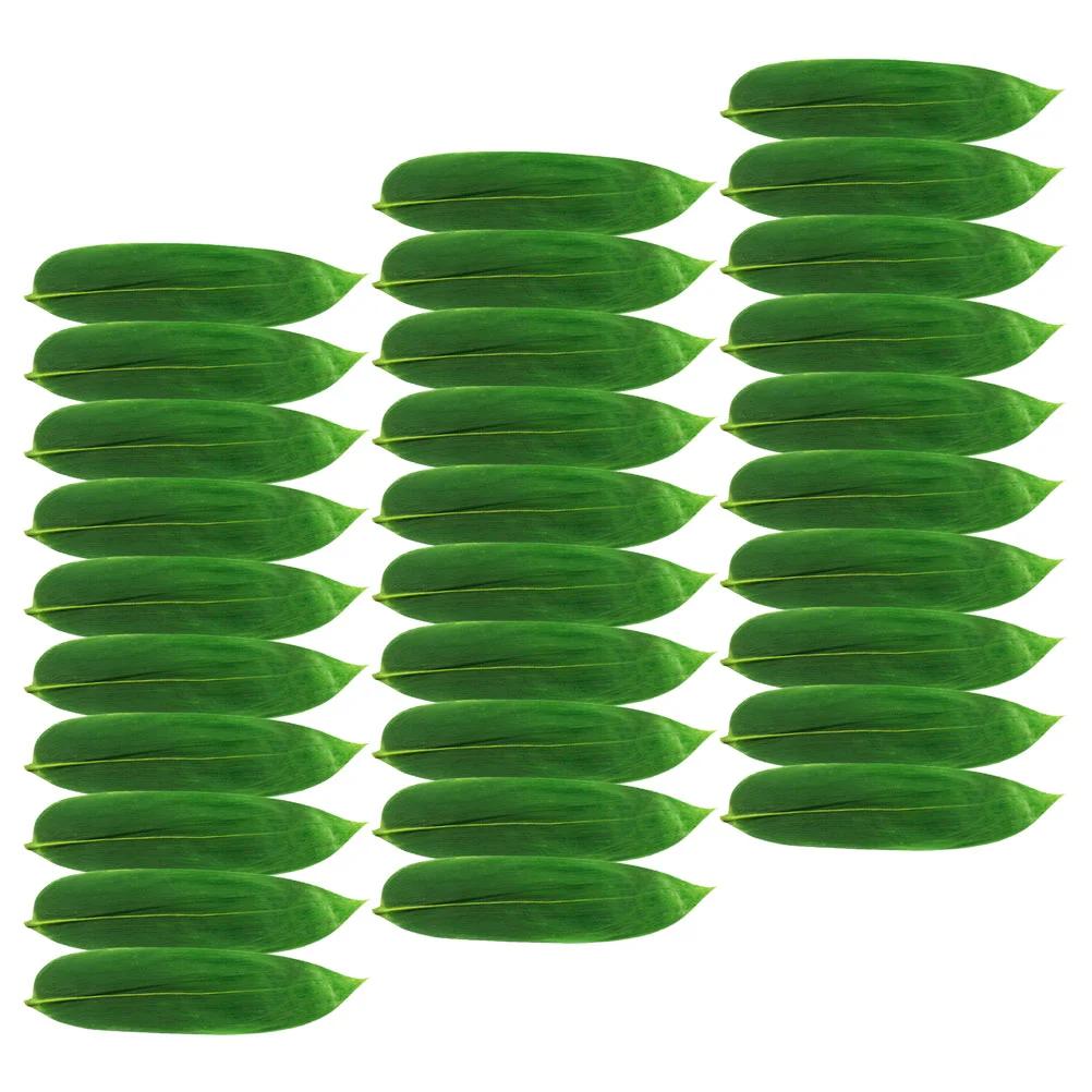 100 шт. суши листья бамбука рисовые шарики натуральный декор для сашими тарелка