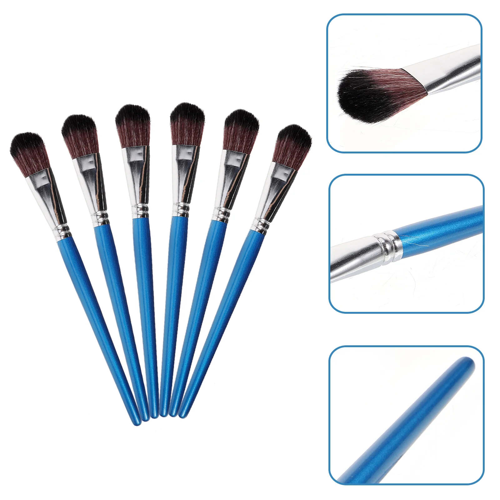 

6 Pcs Watercolor Painting Brushes Bulk Portable Paintbrushes Acrylic Wooden Oil Nylon Child