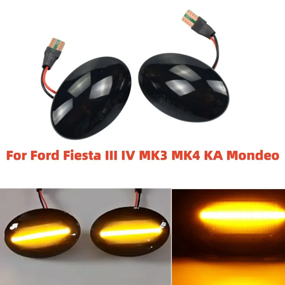 2X динамический Боковой габаритный фонарь для Ford Fiesta III IV MK3 MK4 KA Mondeo I MK1 Transit Tourneo MK6