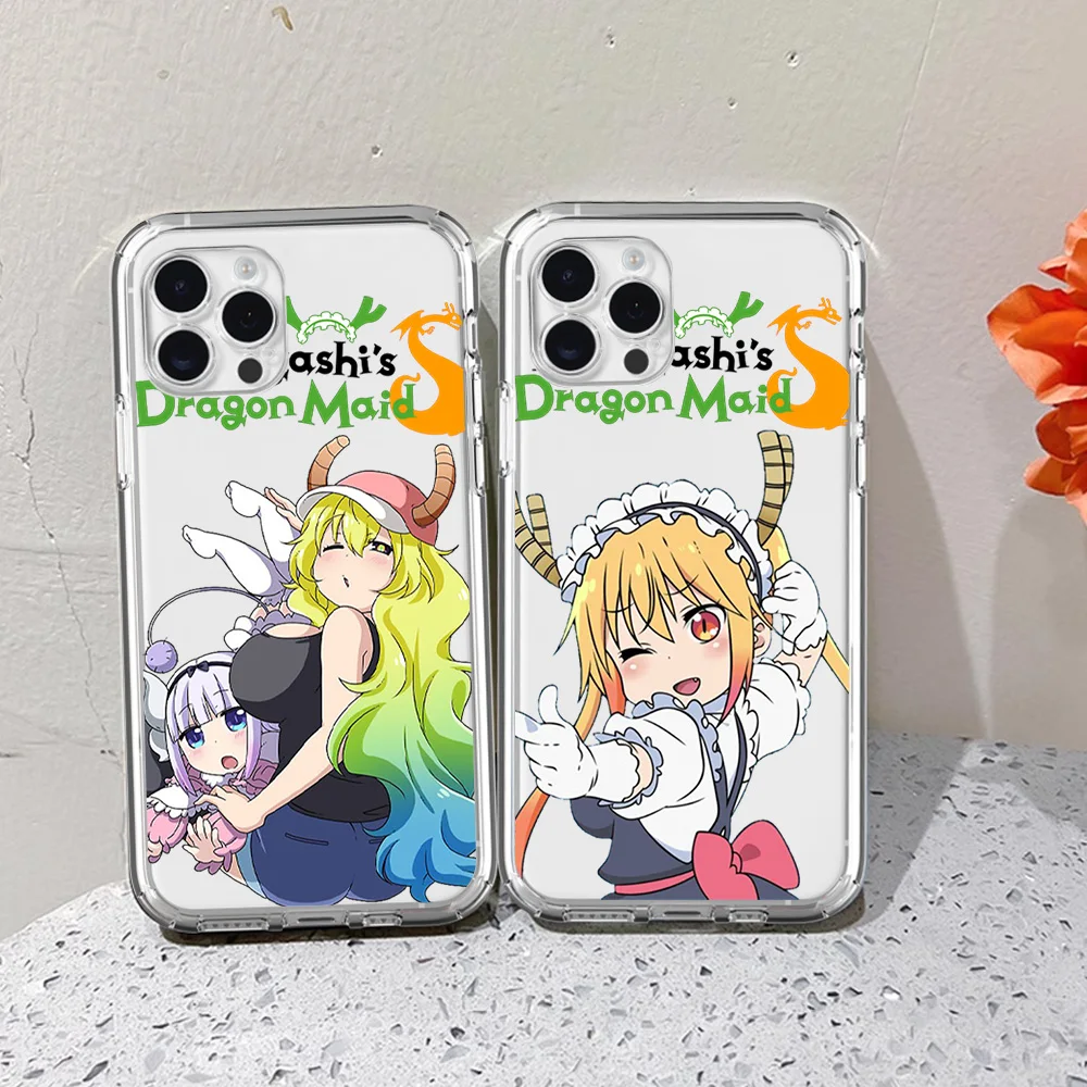 Bilibili Miss Kobayashi's Dragon Maid для iPhone 16 15 13 14 12 11 Pro Plus MAX XS мини-прозрачный чехол телефона