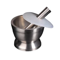 one set lab innner dia85mm98mm stainless steel mortar and pestle triturator for medicinal materials or food etc