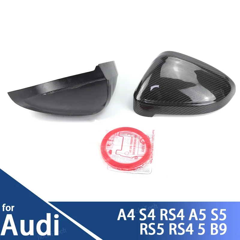 Накладка на боковое зеркало из настоящего углеродного волокна для Audi A4 S4 RS4 S5 RS5 A S