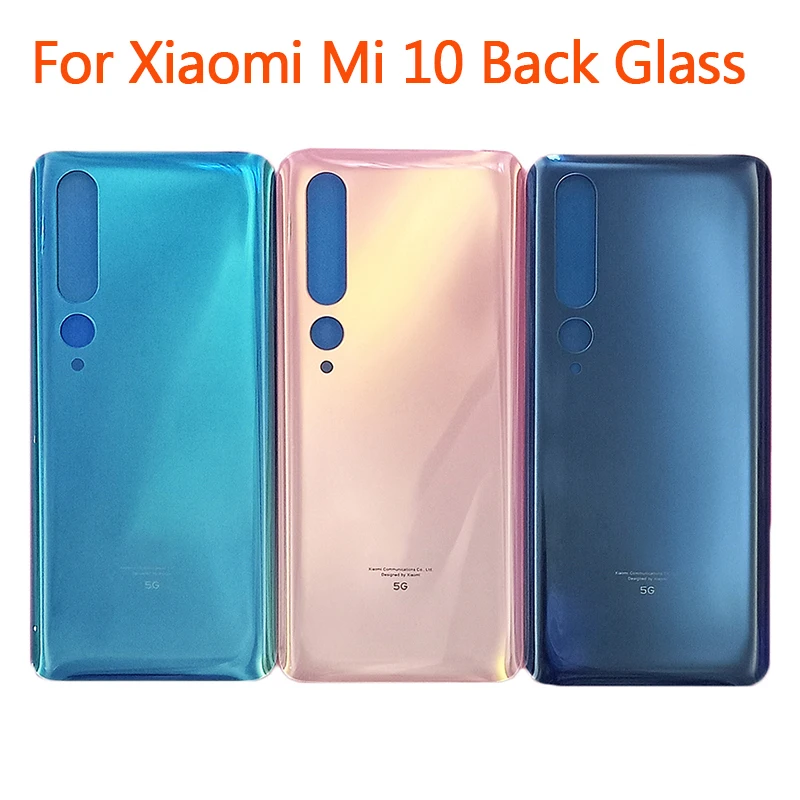 

6,67 "Оригинальный Корпус задней крышки для Xiaomi Mi 10 Mi10 5G, Задняя стеклянная панель, сменная Крышка батарейного отсека