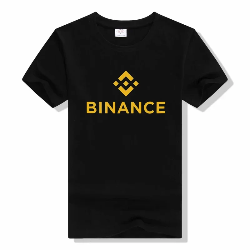 Binance футболка с принтом монеты и криптовалюты модные повседневные топы круглым