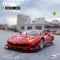 bburago 143 hardcover edition 2017 ferrari 488 gte racing model simulation car model alloy car toy male collection gift