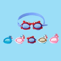 1 piece kids swim goggles unicorn shape children kids silicone waterproof eyewear anti fog glasses for pools swimming 3 8 age