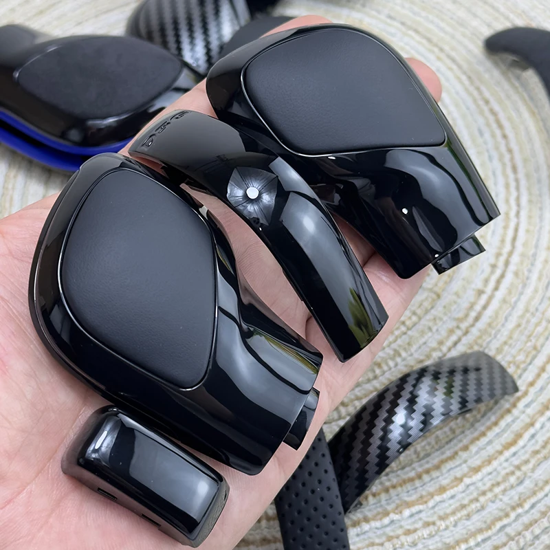 

DSG ручка переключения передач, боковая крышка, черная, хромированная, кожаная, углеродная, DSG ручка переключения передач для Vw Golf 6 7 R GTI Passat B8 CC R20 Jetta Mk6 GLI