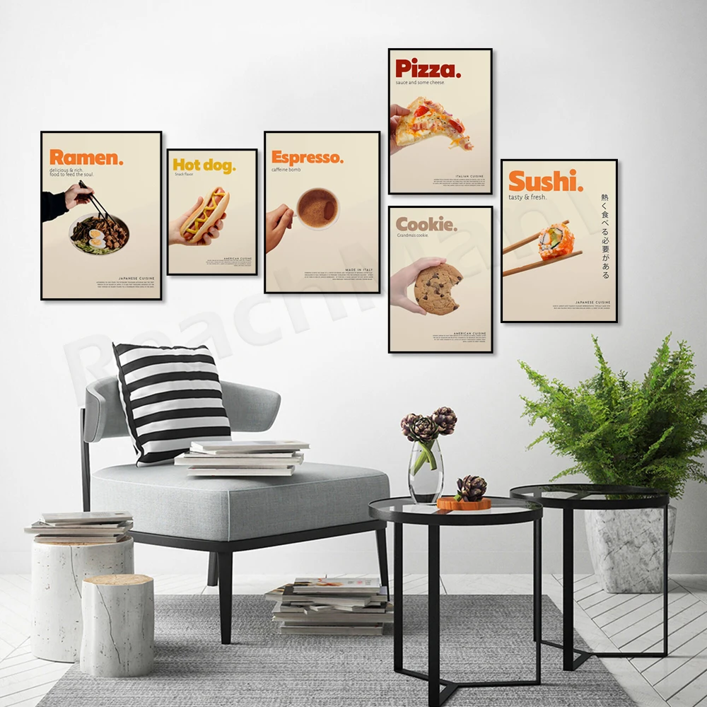 Паста эспрессо пицца японский рамен суши американская хот-дог печенье гамбургер