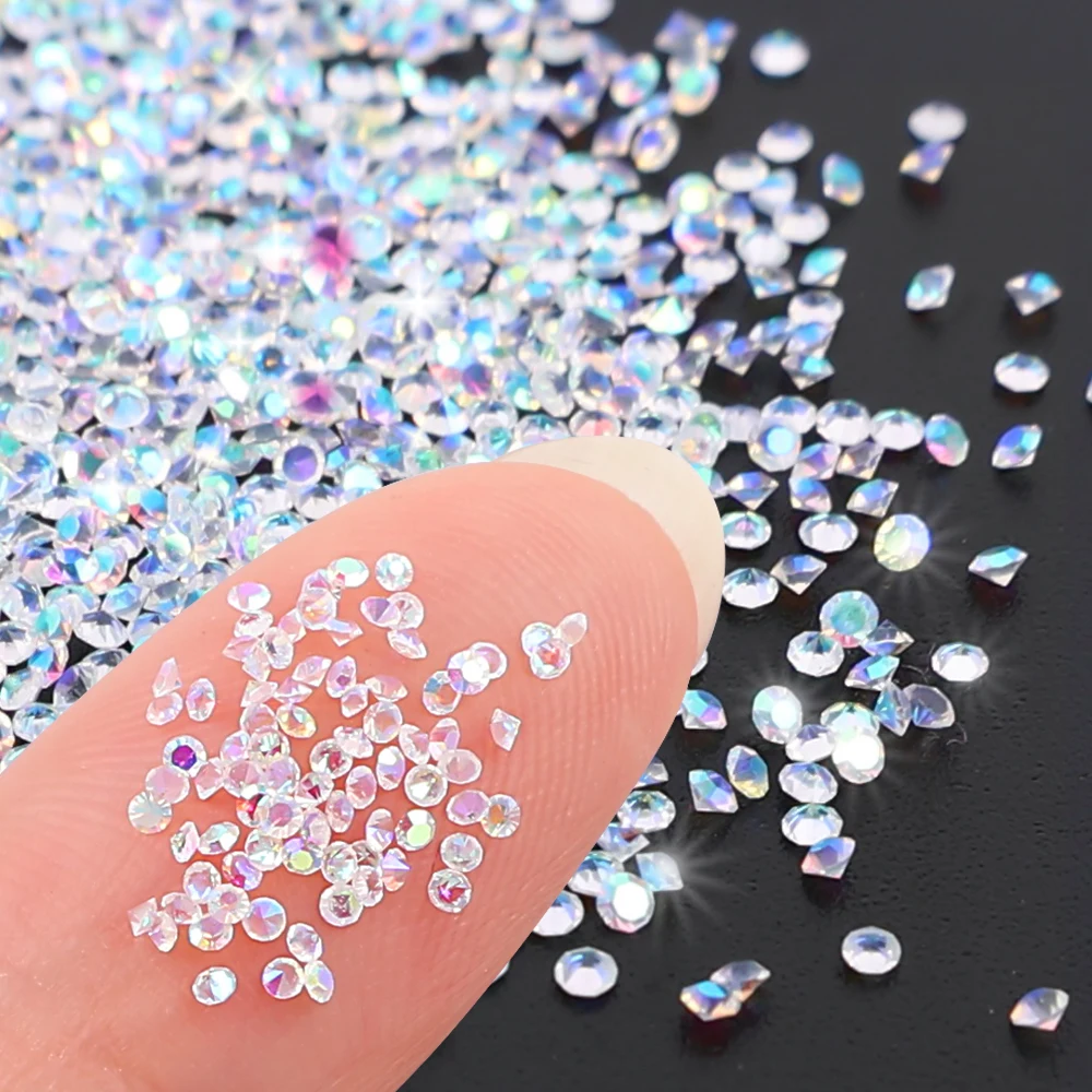 

1440/1000 Pack Tiny Diamond Nail Art Rhinestones 3D DIY Micro Zircon Crystal Gems Pixie Nails Decoration Caviar Beads Manicure