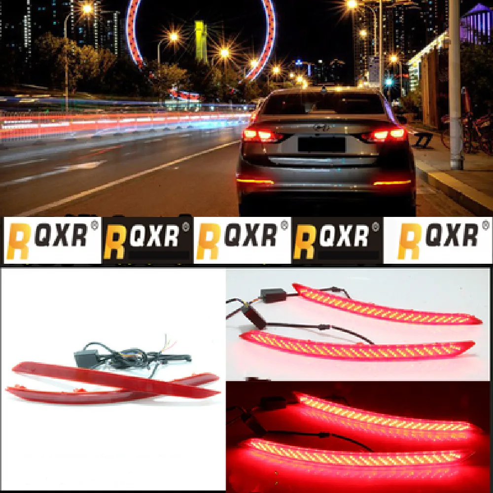 

Задний бампер для Hyundai Elantra 2016-2019 со светодиодным отражателем