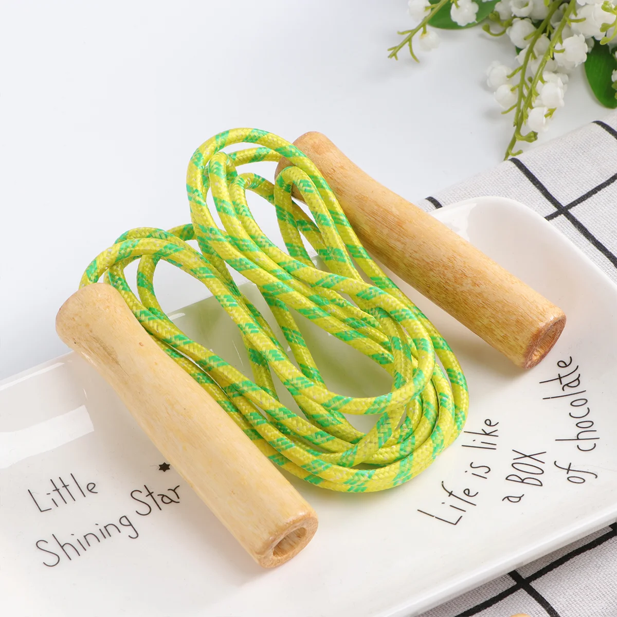 

5 шт., Скакалка с деревянной ручкой, для спорта