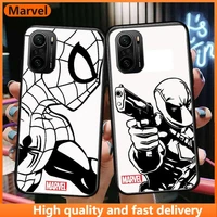 deadpool spiderman phone case for xiaomi redmi poco f1 f2 f3 x3 pro m3 9c 10t lite nfc black cover silicone back prett mi 10 ult