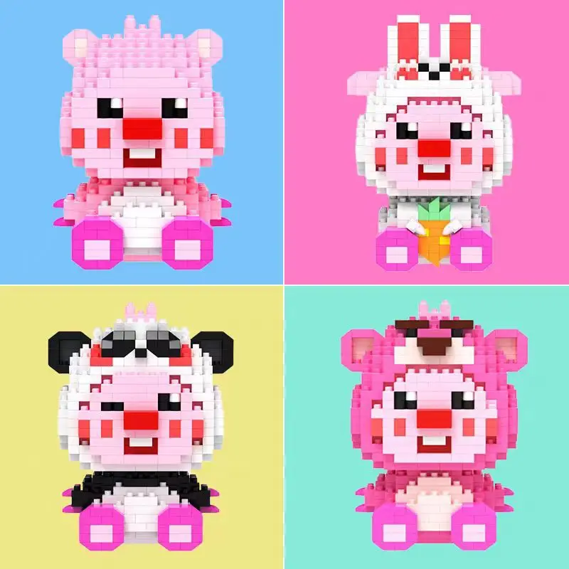 Детский конструктор-пазл игрушечный бобр клубничный медведь