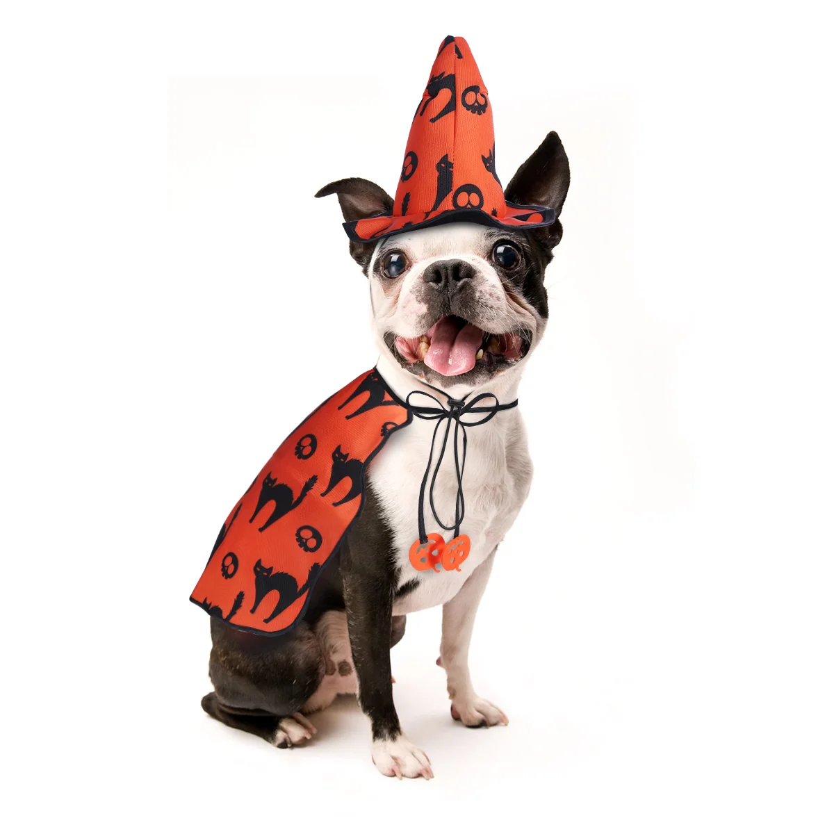 

Costume- Funny Cloak with Witch Hat, Costumes for Cats and Small Medium Dogs, Apparels Halloween