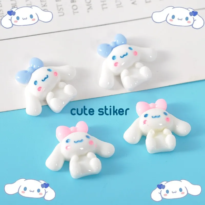 

New Hellokitty Cinnamoroll Kawaii Creamy White Bright Oil Cartoon Patches Anime Diy Phone Case Decorations Cute Fridge Magnets