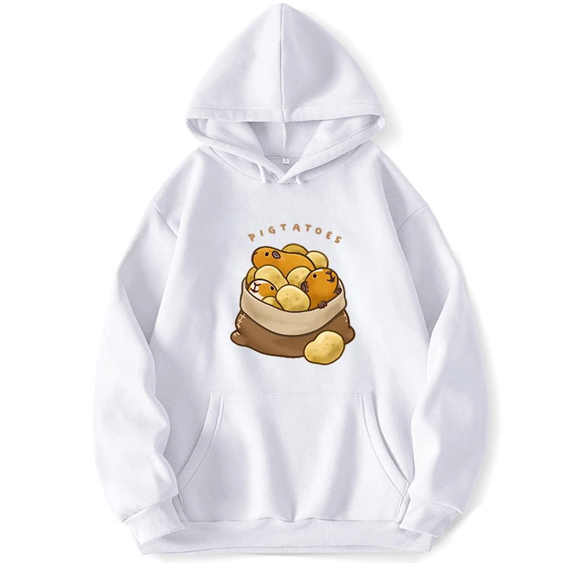 

Cute Funny Pigtatoes Hoodie Hoodies For Men Sweatshirts Trapstar Pocket Hooded Pullovers Jumpers Spring Autumn Sweatshirt