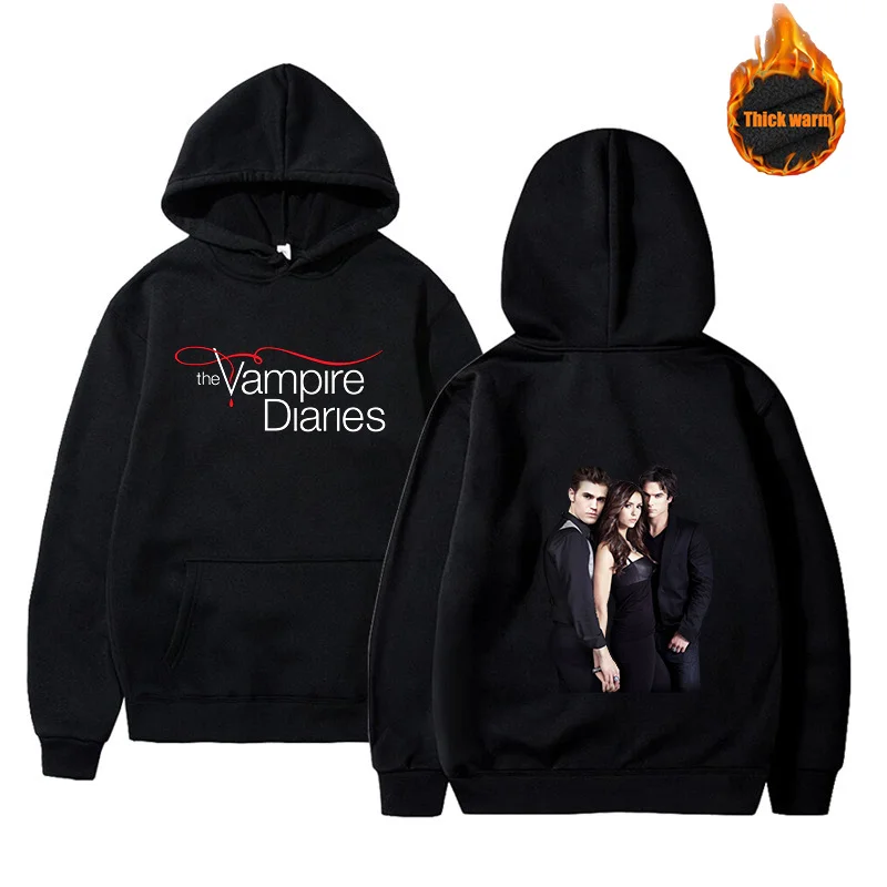 

Te Vampire Diaries arajuku Printed oodies Cool Casual Pullover Streetwear Fasion Lon Sleeve Sweatsirt