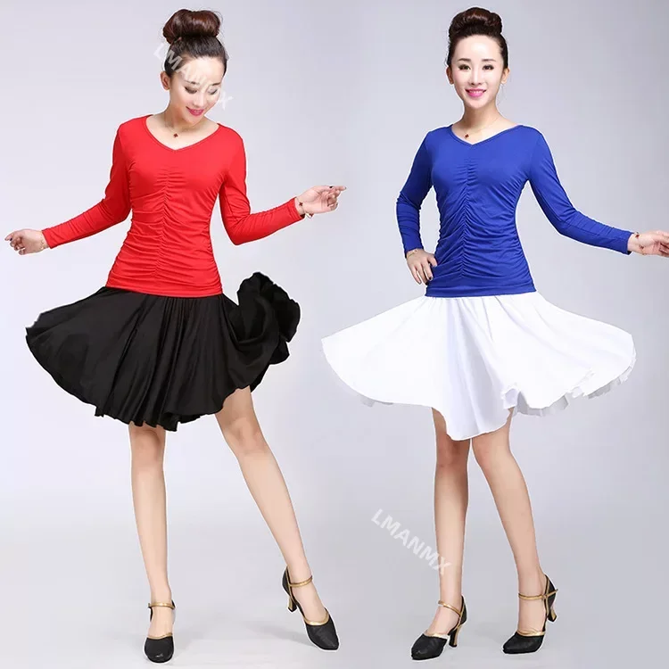 Женская юбка для латиноамериканских танцев платье бальных сальсы Танго румбы