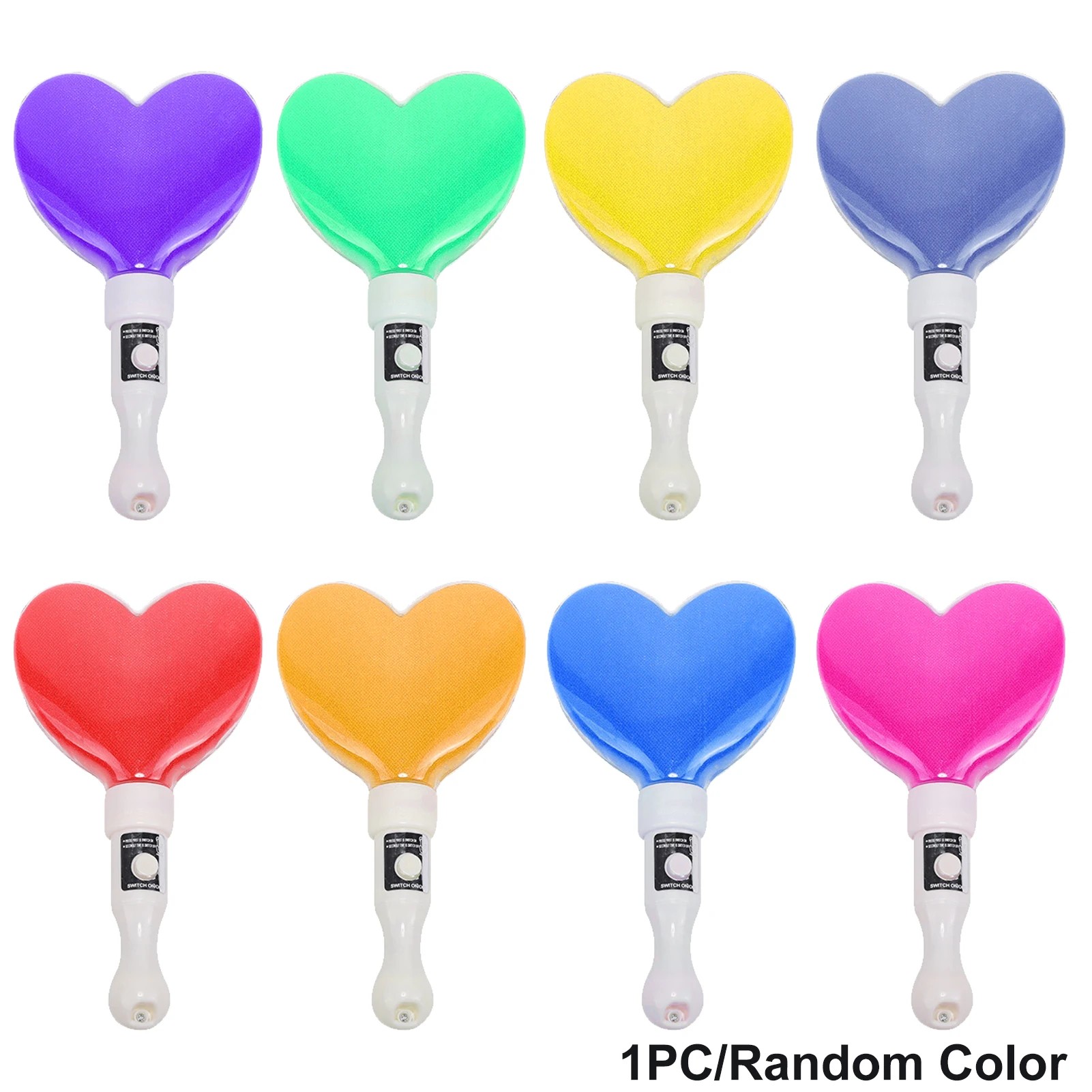 

Kids Adults Plastic For Flashing LED Glow Stick 3 Modes Wedding Toys Funny Christmas Multifunctional Heart Shape Light Wand