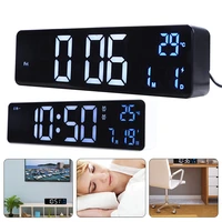 led multifunctional clock digital alarm snooze display time night led light table desktop home decor gifts for childr