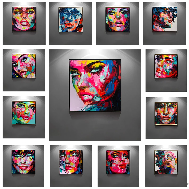 

Картина маслом на холсте «Нож», с изображением лица