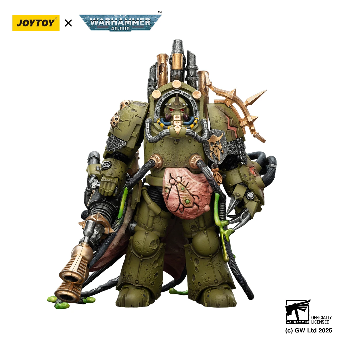 Фото В НАЛИЧИИ JOYTOY Warhammer 40K 1/18 Фигурки Death Guard Foul Blightspawn и Lord of Virulence, 2 шт., аниме-модели №1