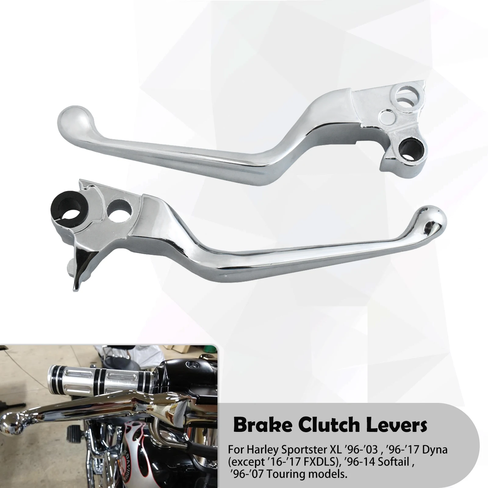

Тормозные сцепления для мотоцикла хромированные ручные Тормозные ручки для Harley Sportster XL 1200 883 Dyna Softail Touring FLHR FLHT