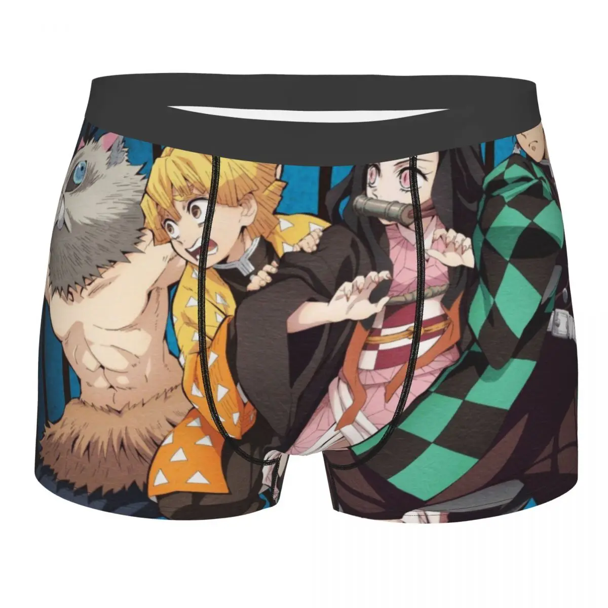 

Team Man's Boxer Briefs Demon Slayer Anime Highly Breathable Underpants High Quality Print Shorts Gift Idea