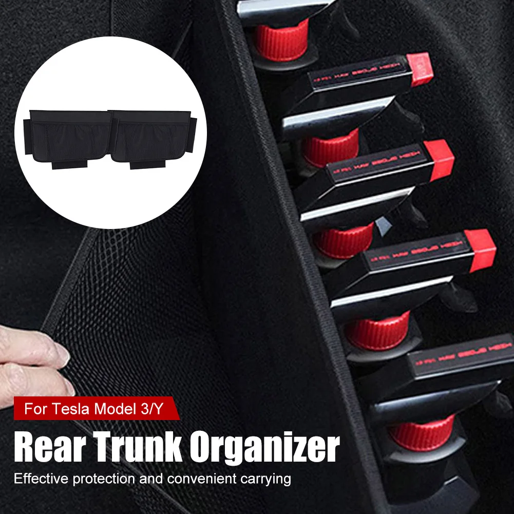 

Car Rear Seat Back Organizer For Tesla Model 3 Model Y Storage Bag Large Capacity Backseat Pockets 43x27cm