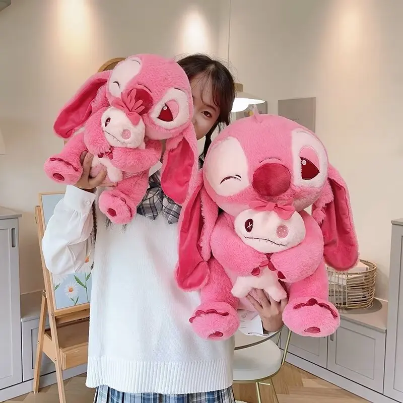 Плюшевые игрушки Kawaii Disney Сакура Стич мягкий розовый с скраппом плюши эльф Диснея