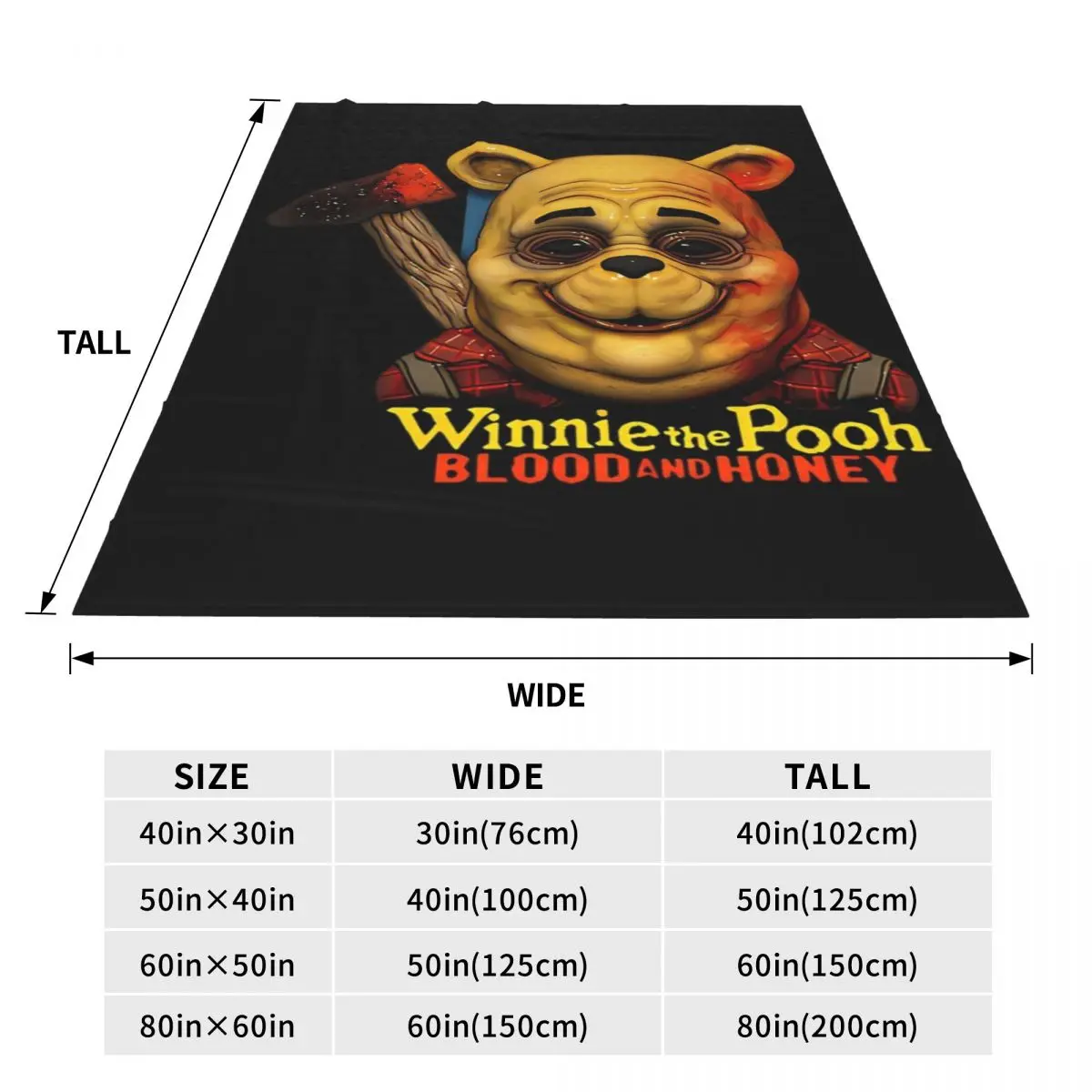 Прочное фланелевое одеяло Винни-Пух легкое в уходе флисовое для домашнего декора