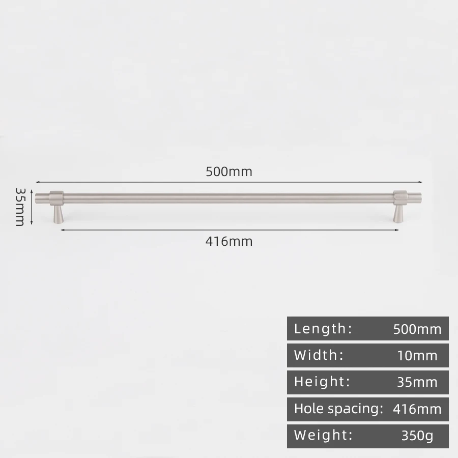 

Ручка для шкафа KEDLO латунь матовый никель 500 мм