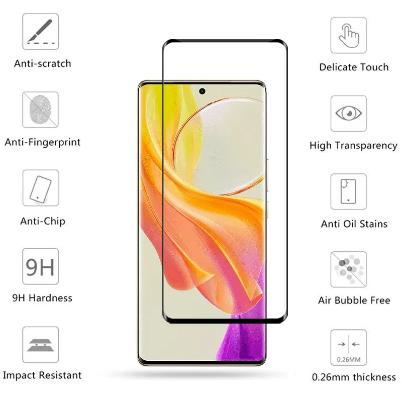 Full Cover Glass For Vivo V29 Lite 5G Screen Protector For Vivo V29 Lite Tempered Glass Protective Phone Film For Vivo V29 Lite