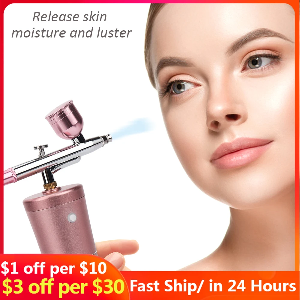 Kit Air Brush Paint Spray Gun Airbrush For Nail Art Tattoo Craft Cake Nano Fog Mist Sprayer