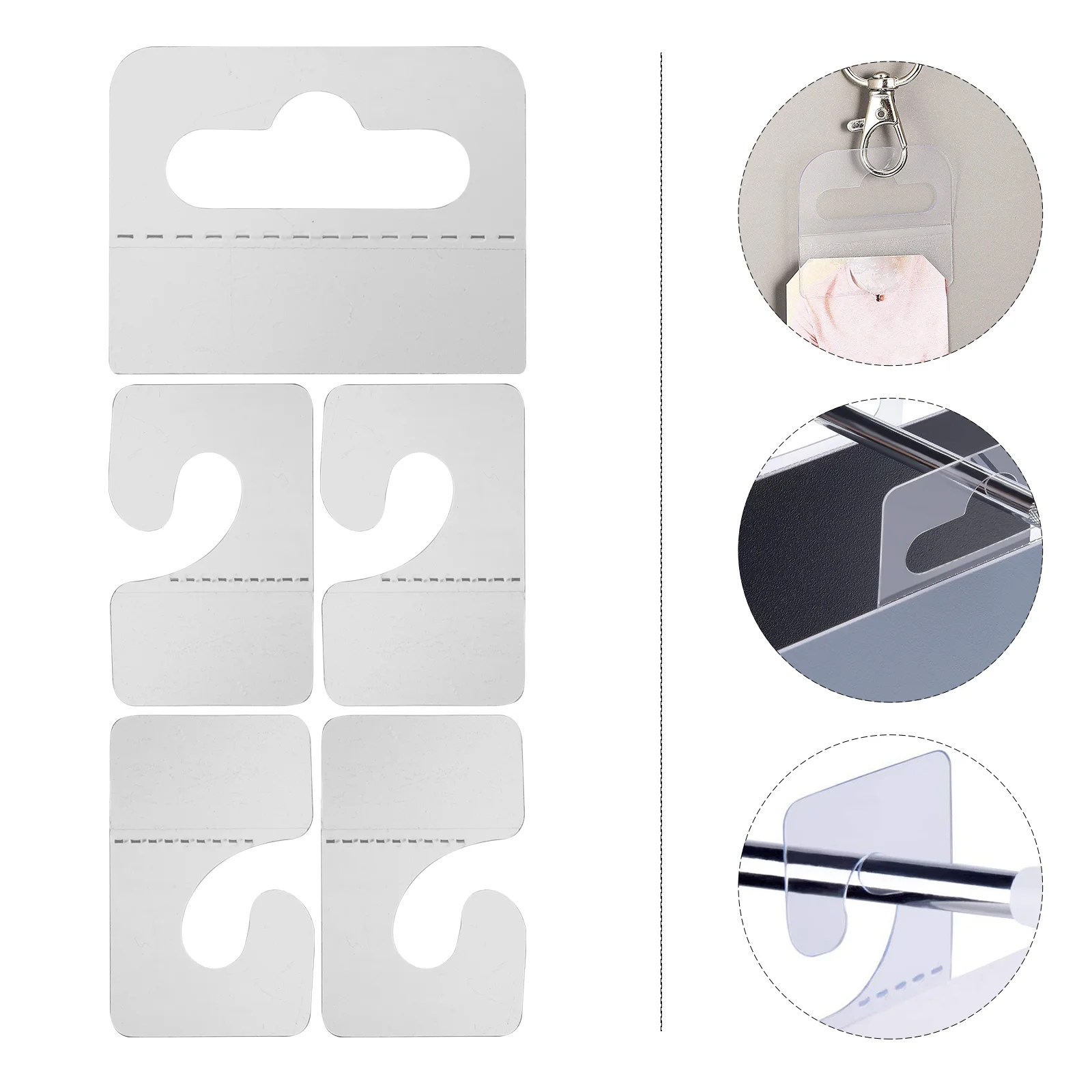 

120 Pcs PVC Display Hooks PET Show Hooks Wall Hanging Hooks Self-adhesive Hooks