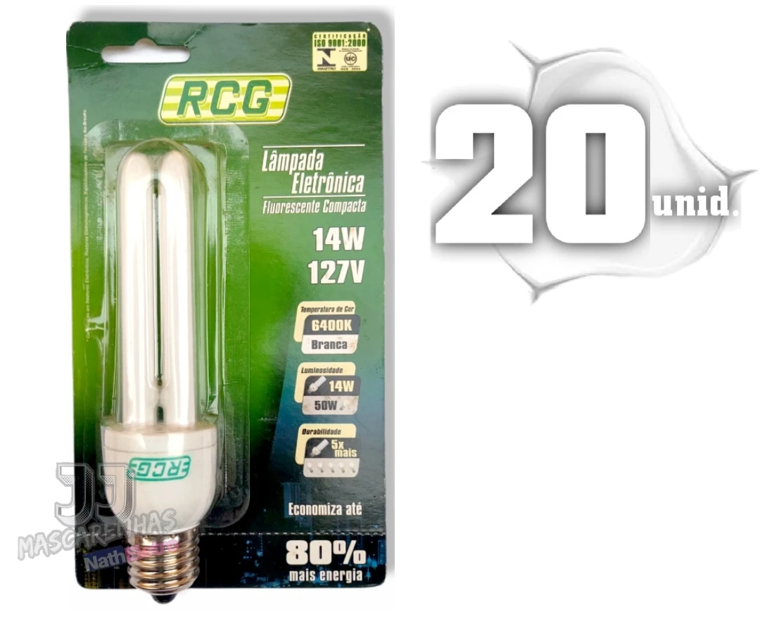

Fluorescent Lamp Rcg White Light New 127V 14W 6400K 20un