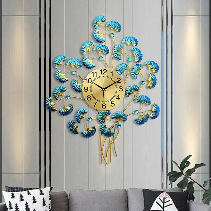 

Modern Quartz Wall Watch Bedroom Luxury Big Fancy Metal Wall Clocks Silent Living Room Art Chic Stylish Reloj Home Decor