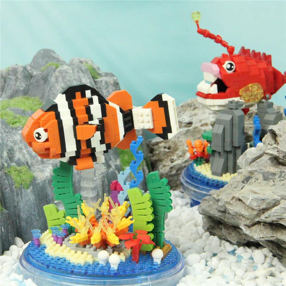 Рыба-клоун кирпичи игрушки морской мир здание животных биокис сборка набор