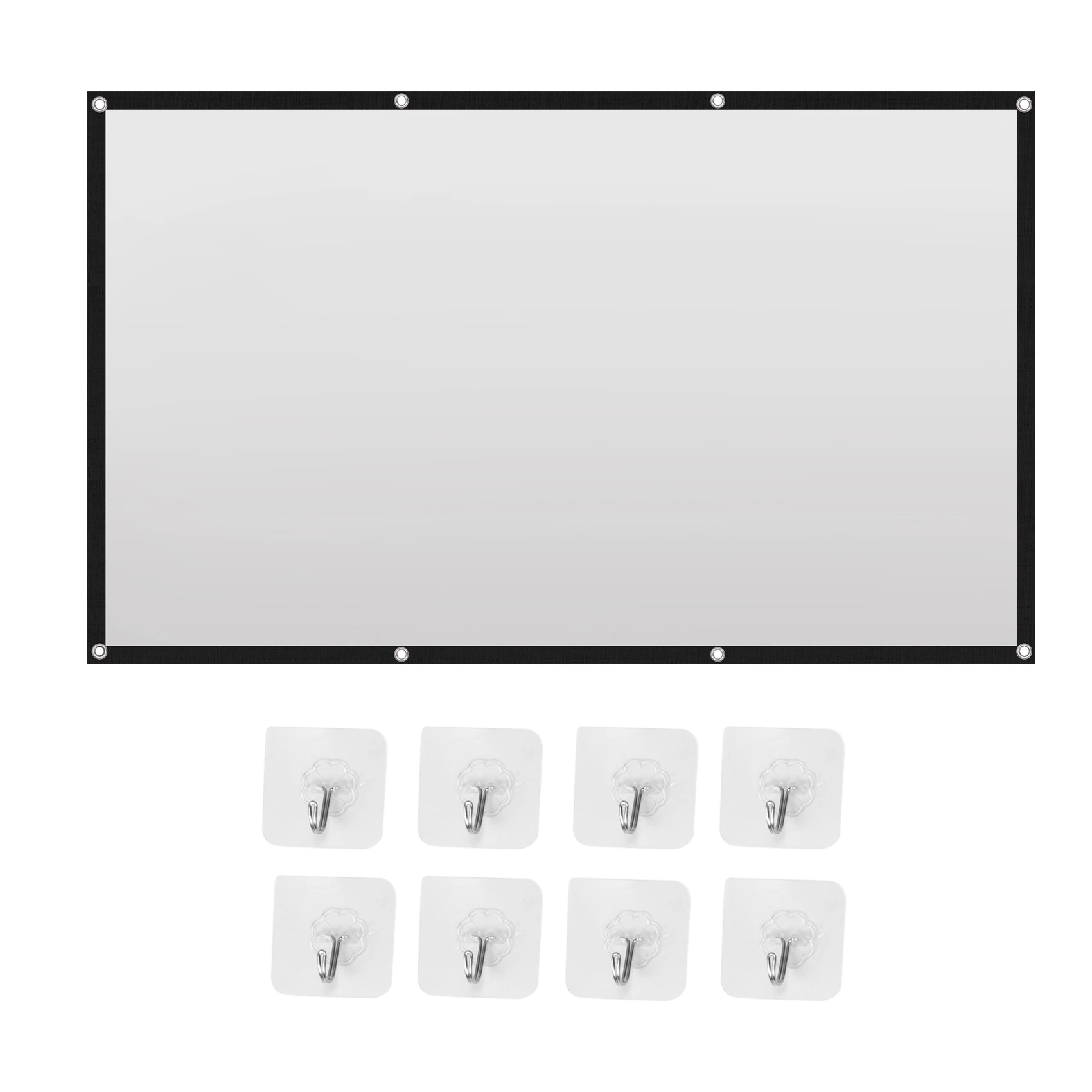 

Портативный экран для проектора для домашнего кинотеатра, наружный, HD, белый, складной, не сгибающийся (100 дюйма)
