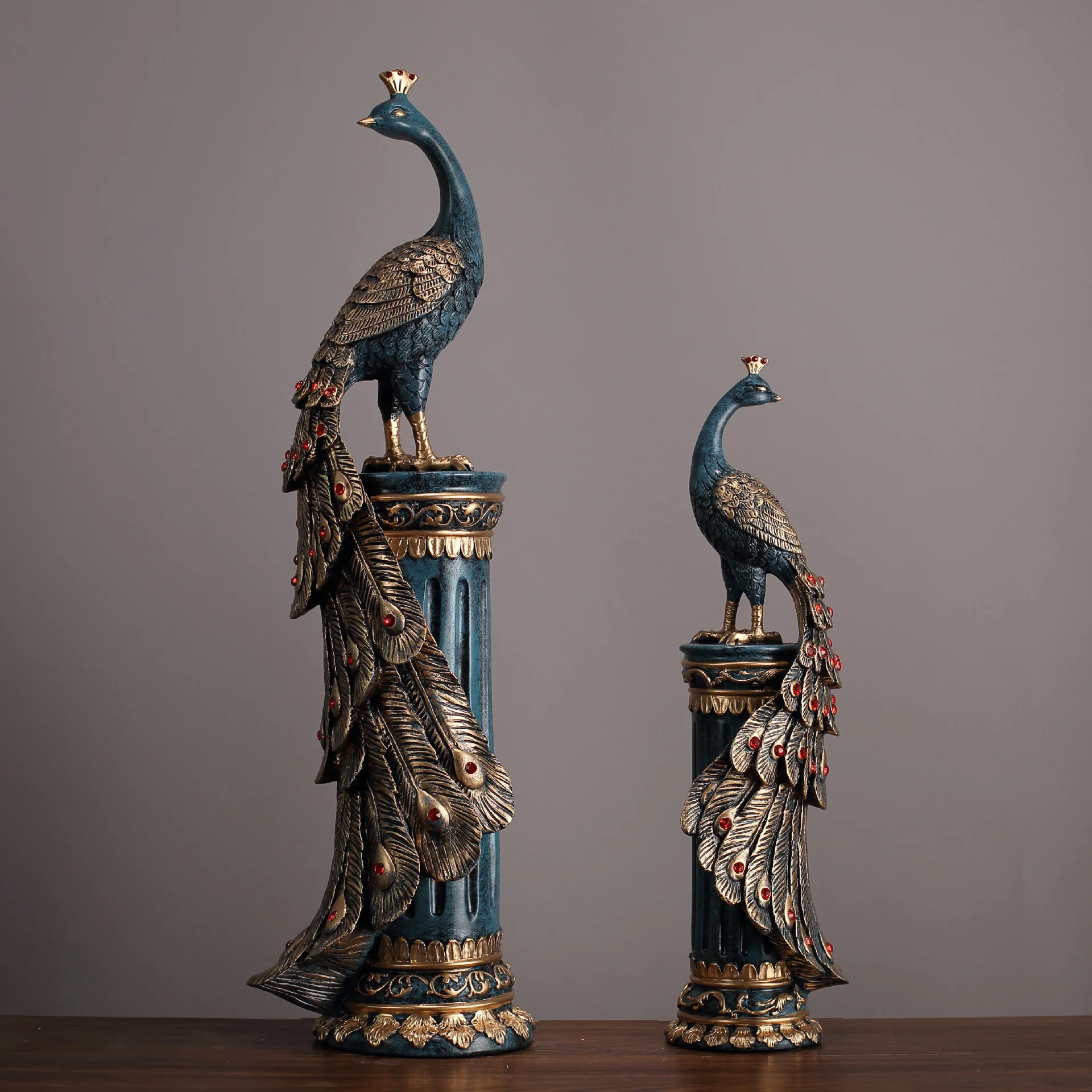 

Украшение в виде павлина новые китайские поделки для гостиниц, гостиной, ТВ-кабинета, винного шкафа, украшение для крыльца