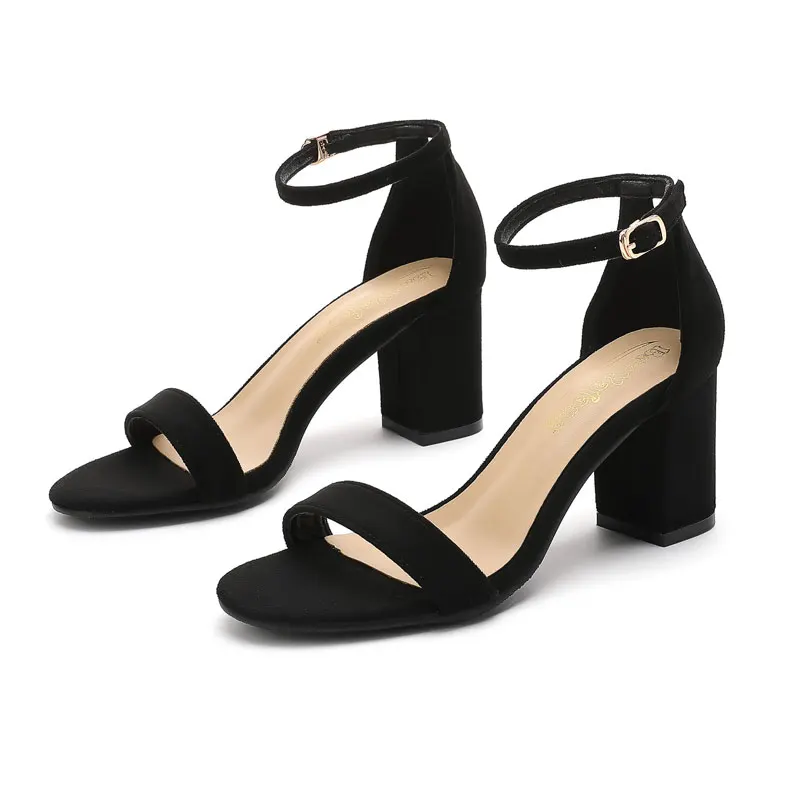 VIOCNE Туфли на квадратном каблуке женская обувь сандалии с острым носком
