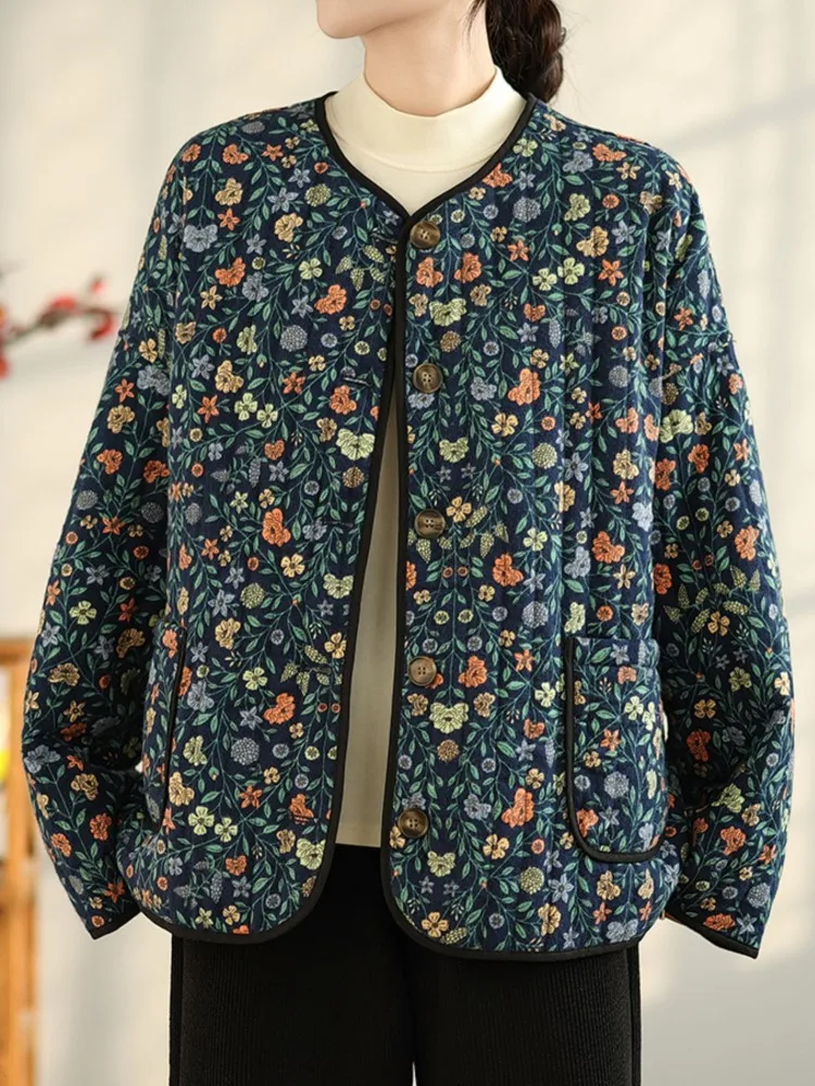 Стеганое хлопковое зимнее пальто большого размера женские модные куртки с